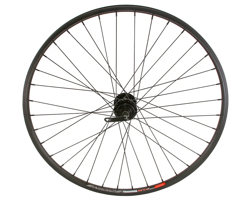 27.5 ALLOY FRONT 6/BOLT DISK WHEEL 36 SPOKE 14GBLACK 3/8 Q.R/AXLE DOUBLE WALL BLACK | Live 4 Bikes