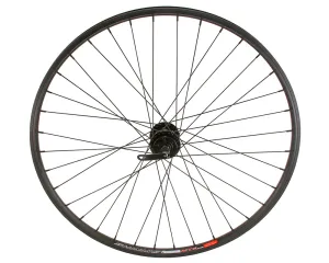 27.5 ALLOY FRONT 6/BOLT DISK WHEEL 36 SPOKE 14GBLACK 3/8 Q.R/AXLE DOUBLE WALL BLACK | Live 4 Bikes