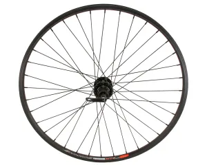 27.5 ALLOY REAR 6/BOLT DISK WHEEL 36 SPOKE 14GBLACK 3/8 Quick Release AXLE DOUBLE WALL | Live 4 Bikes