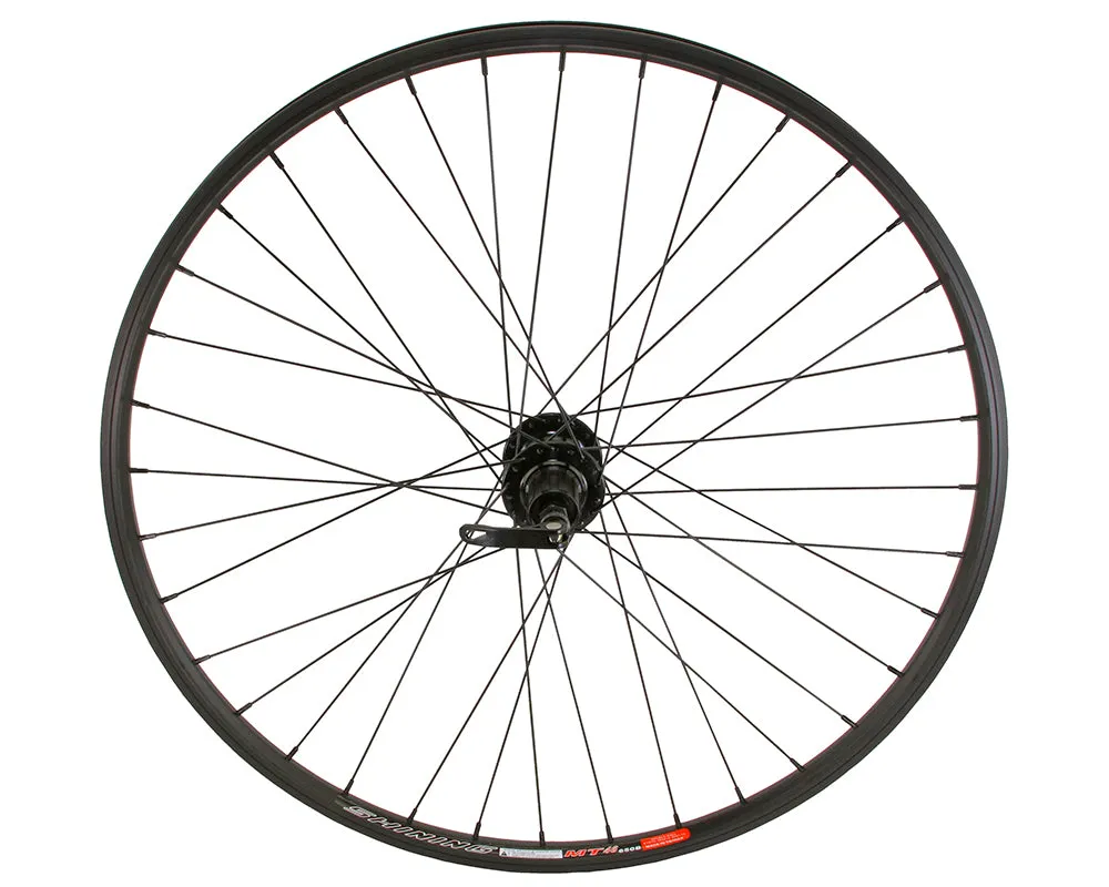 27.5 ALLOY REAR 6/BOLT DISK WHEEL 36 SPOKE 14GBLACK 3/8 Quick Release AXLE DOUBLE WALL | Live 4 Bikes