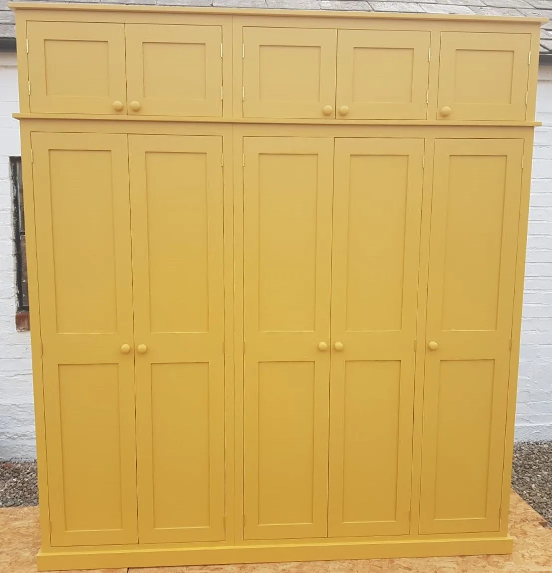 **5 Door Hall Coat & Shoe Storage Cupboard with Extra Top Storage (35 cm deep)