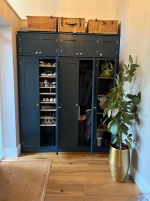**5 Door Hall Coat & Shoe Storage Cupboard with Extra Top Storage (35 cm deep)