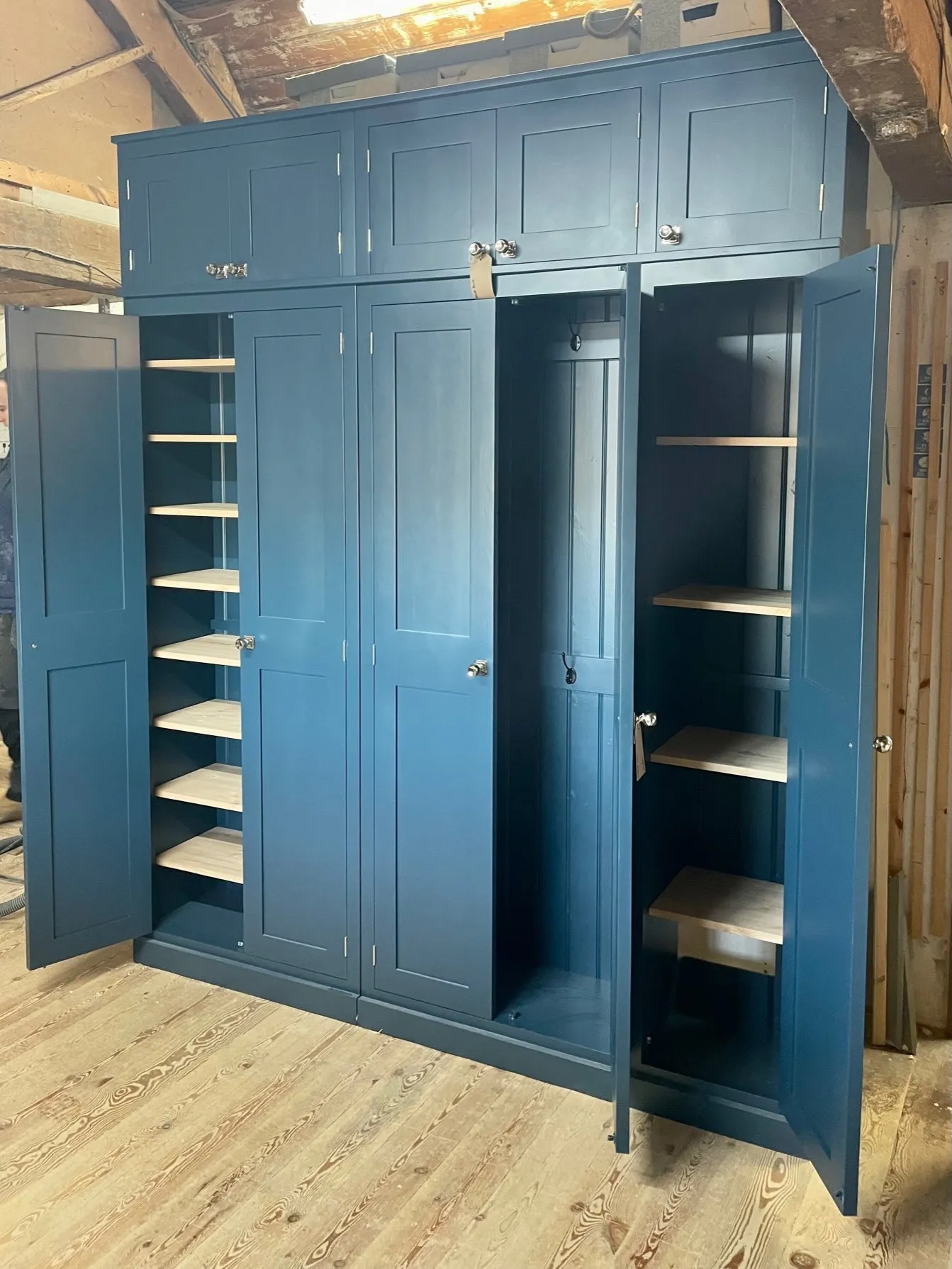 **5 Door Hall Coat & Shoe Storage Cupboard with Extra Top Storage (35 cm deep)