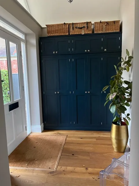 **5 Door Hall Coat & Shoe Storage Cupboard with Extra Top Storage (35 cm deep)