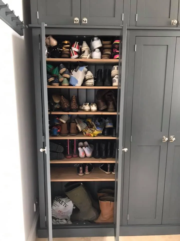 **5 Door Hall Coat & Shoe Storage Cupboard with Extra Top Storage (35 cm deep)