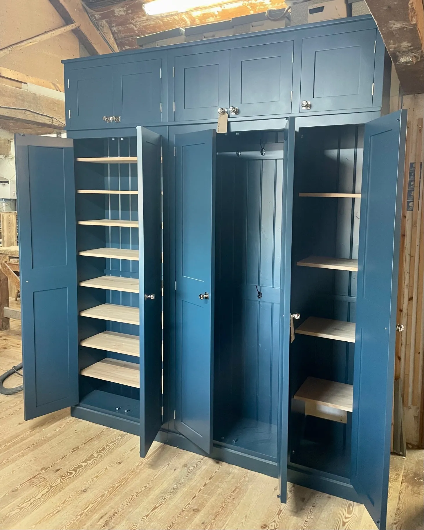 **5 Door Hall Coat & Shoe Storage Cupboard with Extra Top Storage (35 cm deep)