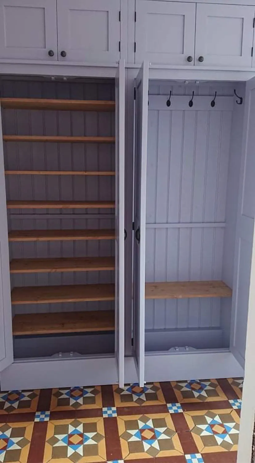 **5 Door Hall Coat & Shoe Storage Cupboard with Extra Top Storage (35 cm deep)