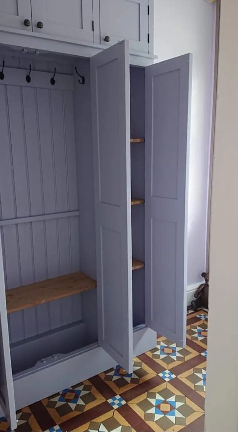 **5 Door Hall Coat & Shoe Storage Cupboard with Extra Top Storage (35 cm deep)