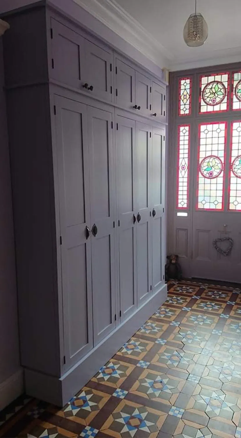 **5 Door Hall Coat & Shoe Storage Cupboard with Extra Top Storage (35 cm deep)