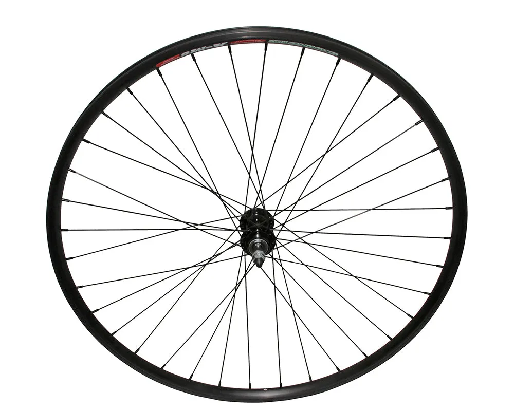 700C ALLOY FREEWHEEL 36 SPOKE 14GBLACK 3/8 AXLE DOUBLE WALL BLACK Live4Bikes