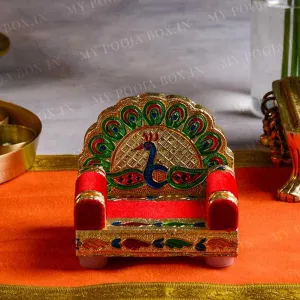 Alluring Peacock Laddu Gopal Singhasan