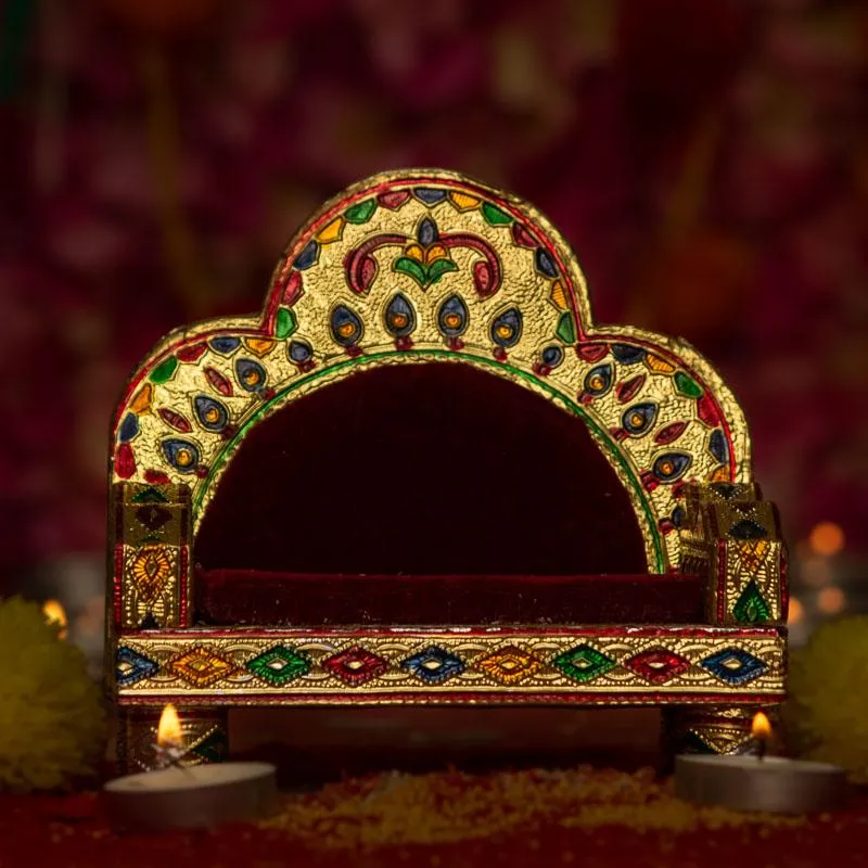 Alluring Peacock Laddu Gopal Singhasan
