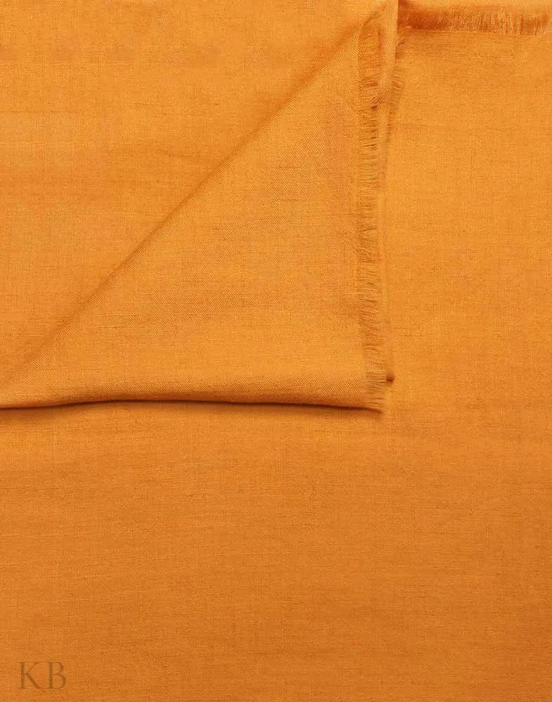 Apricot Yellow Solid Cashmere Pashmina Shawl
