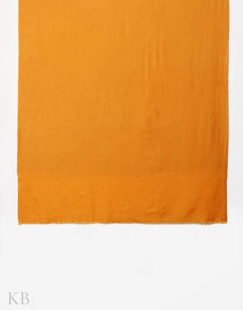 Apricot Yellow Solid Cashmere Pashmina Shawl