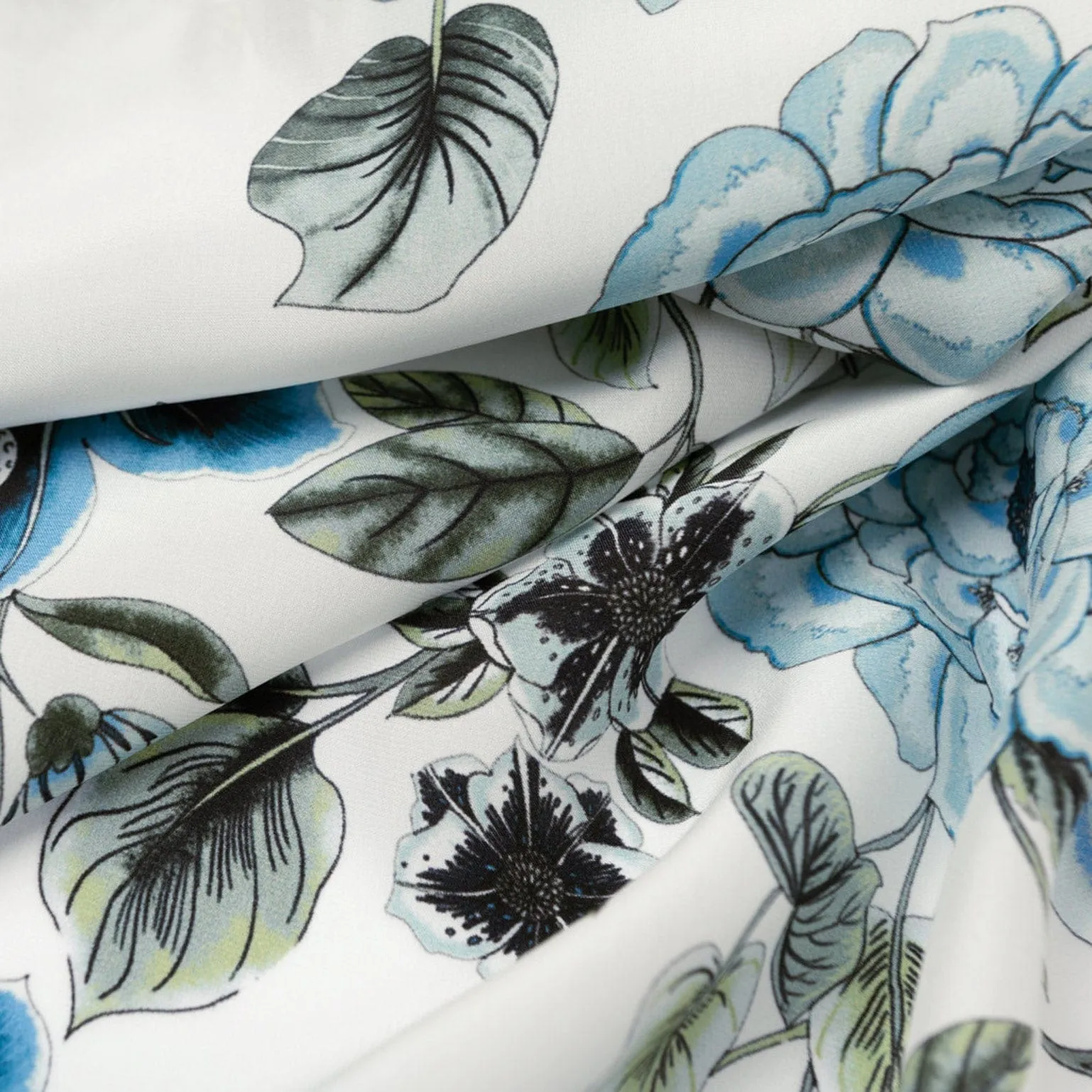 Bella - Silk Scarf/Shawl - Blue