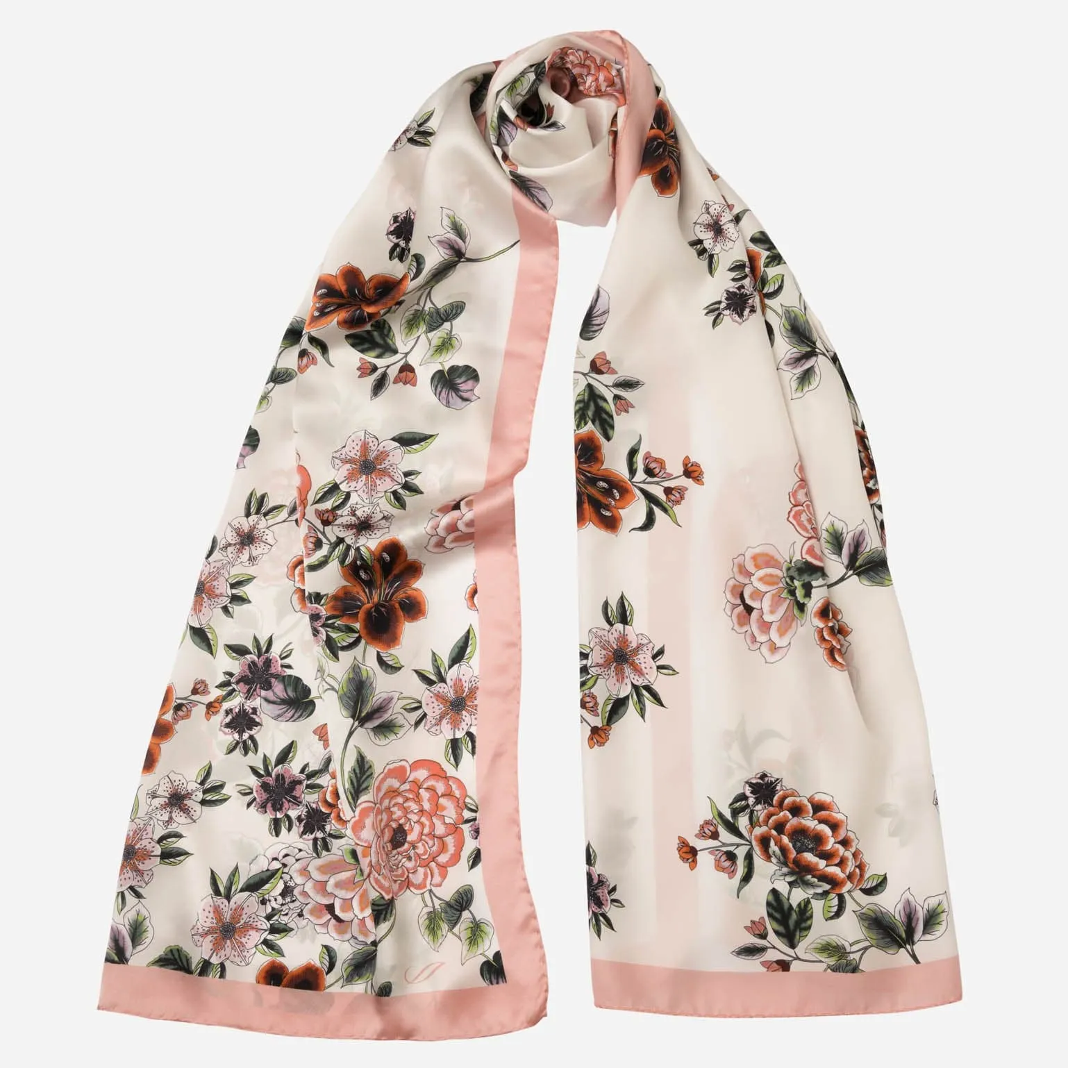 Bella - Silk Scarf/Shawl - Rose