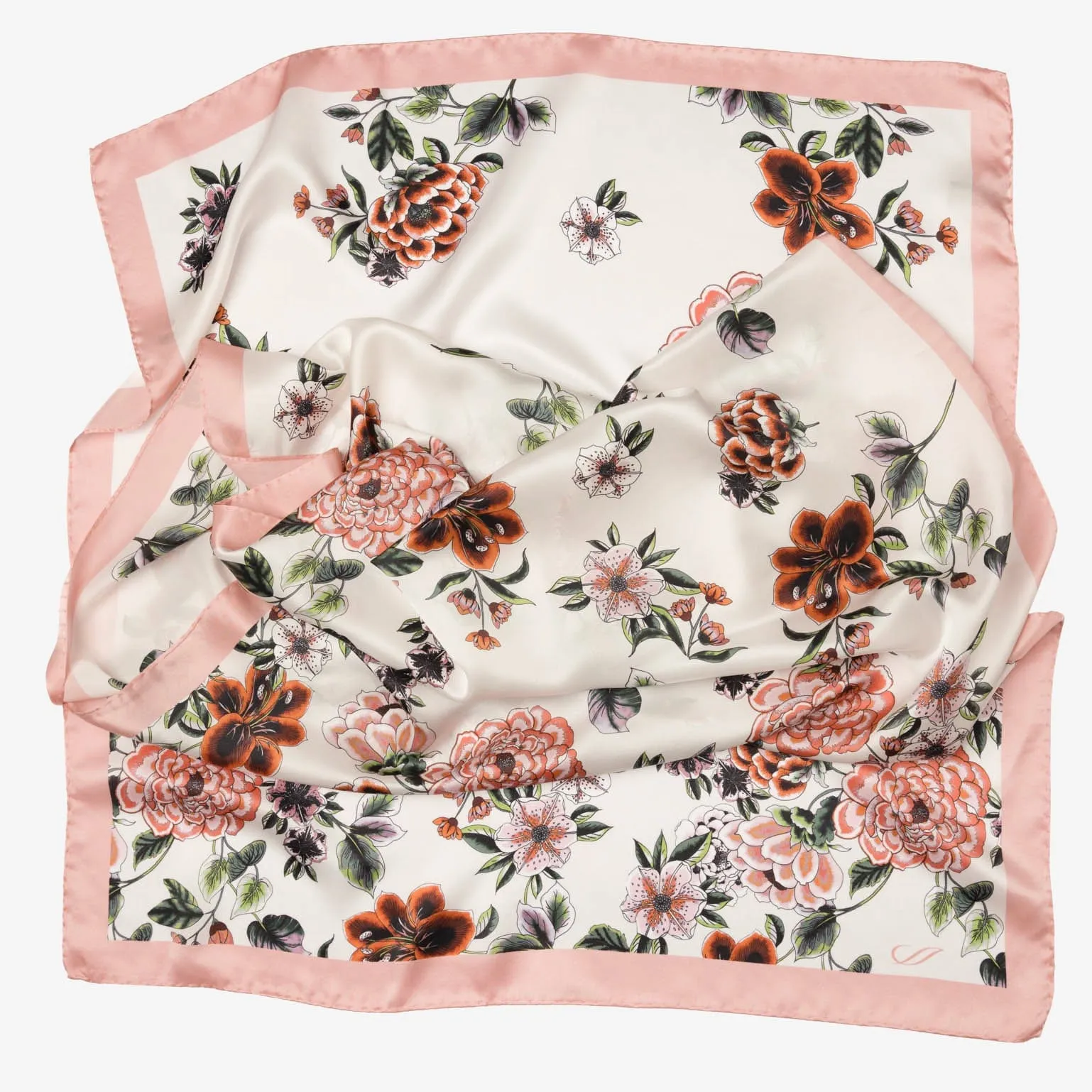 Bella - Silk Scarf/Shawl - Rose