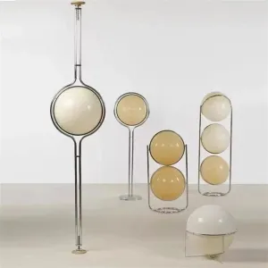 Brint - Art Deco Chrome Metal Floor/Table Lamp