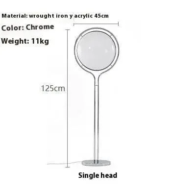 Brint - Art Deco Chrome Metal Floor/Table Lamp