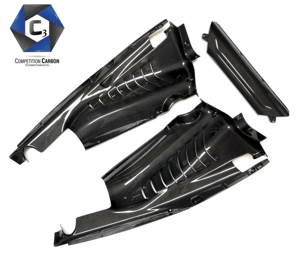 C3 Carbon Ferrari 488 GTB Carbon Fiber Engine Bay