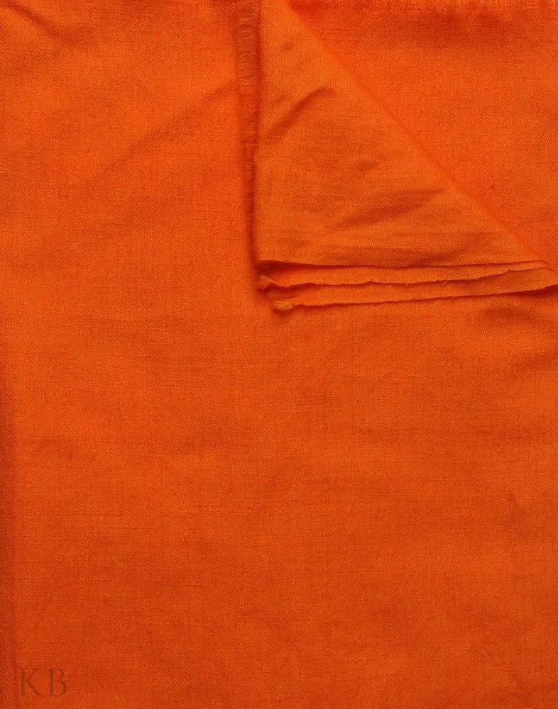 Carrot Orange Plain Cashmere Pashmina Shawl