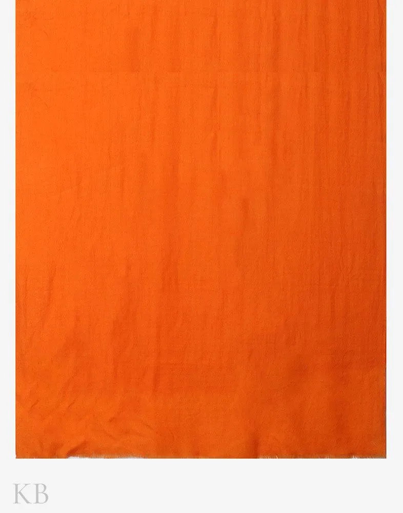 Carrot Orange Plain Cashmere Pashmina Shawl