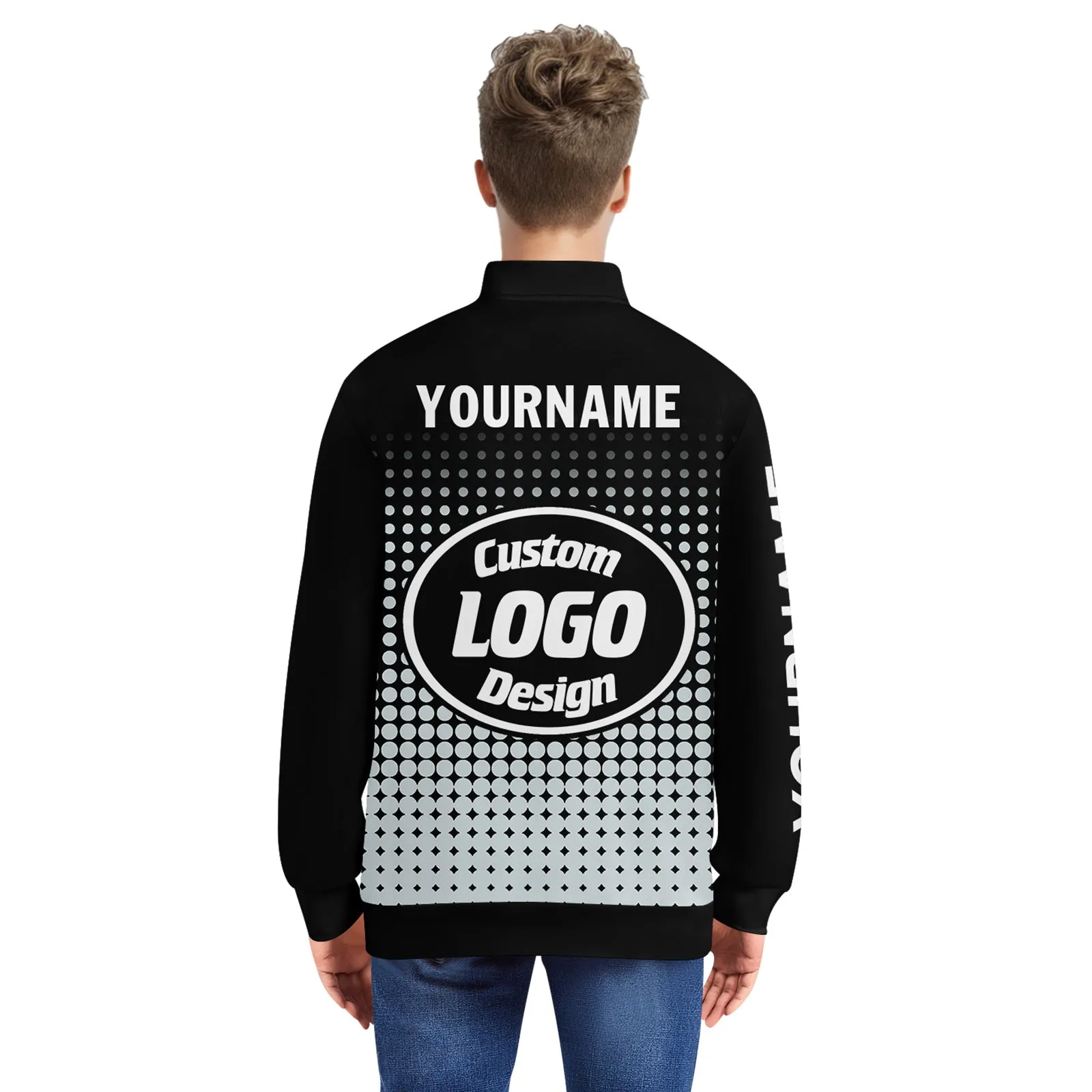 Custom Jacket Bomber Full-Snap Varsity Letterman Personalized Jacket PR092-D020346-3