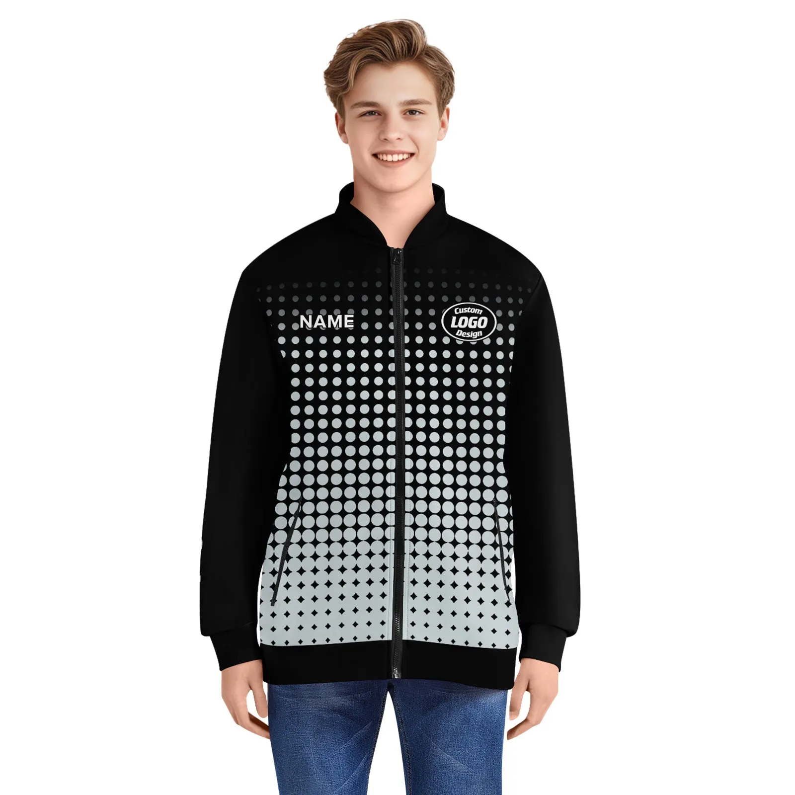Custom Jacket Bomber Full-Snap Varsity Letterman Personalized Jacket PR092-D020346-3