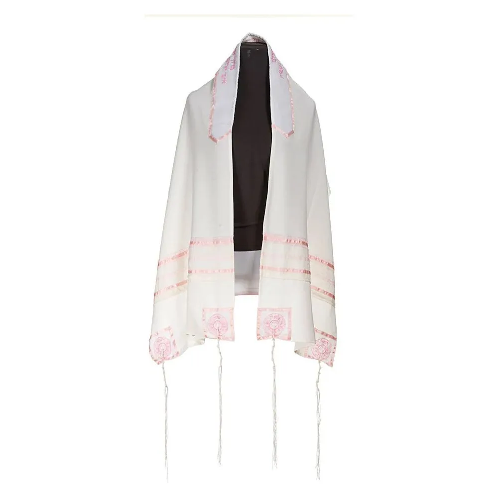 Designer Women's Tallit  Prayer Shawl Opaque Poly Four Mothers Made in Israel By Galilee Silks