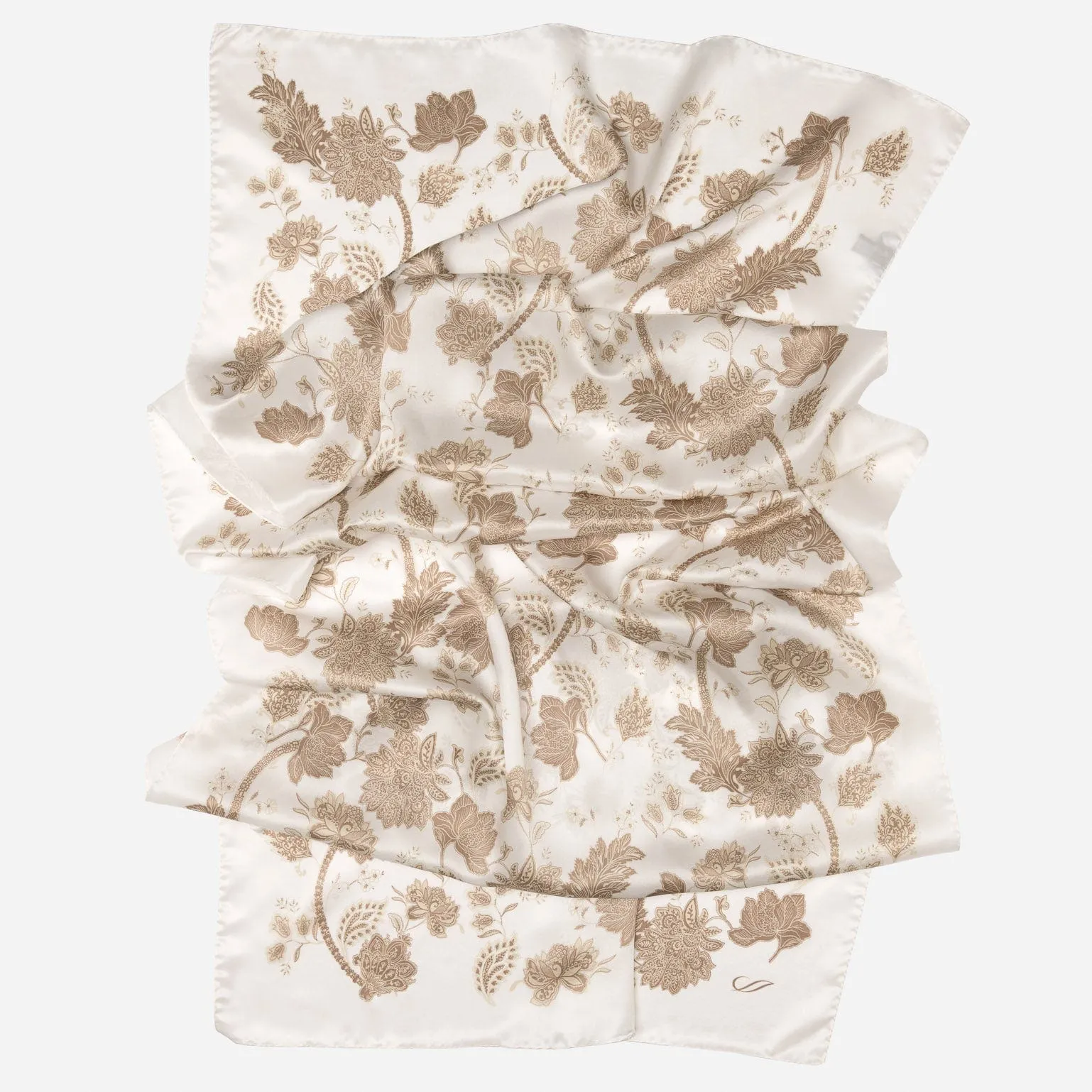 Esmeralda - Silk Scarf/Shawl - Soft White