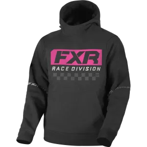 FXR Race Division Youth Pullover Fleece Black/Electric Pink