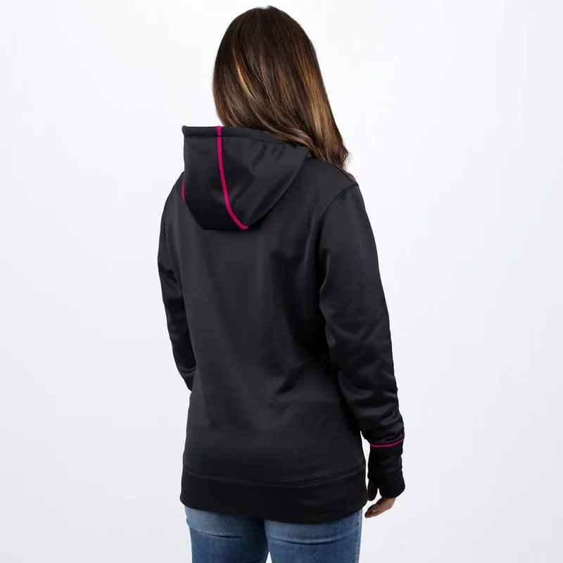 FXR Unisex Podium Tech Pullover Fleece Black/Electric Pink
