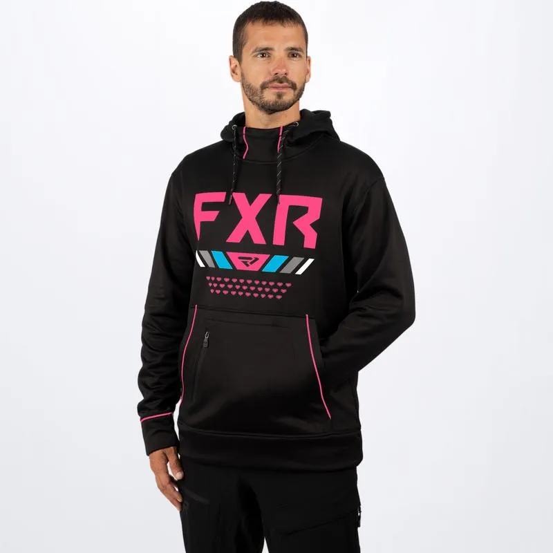 FXR Unisex Podium Tech Pullover Fleece Black/Electric Pink