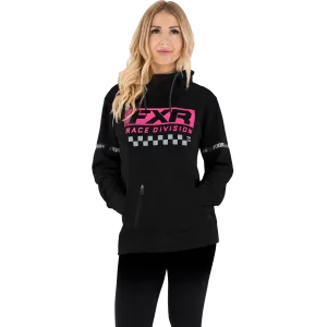 FXR Women's Race Division Tech Pullover Fleece Black/Electric Pink