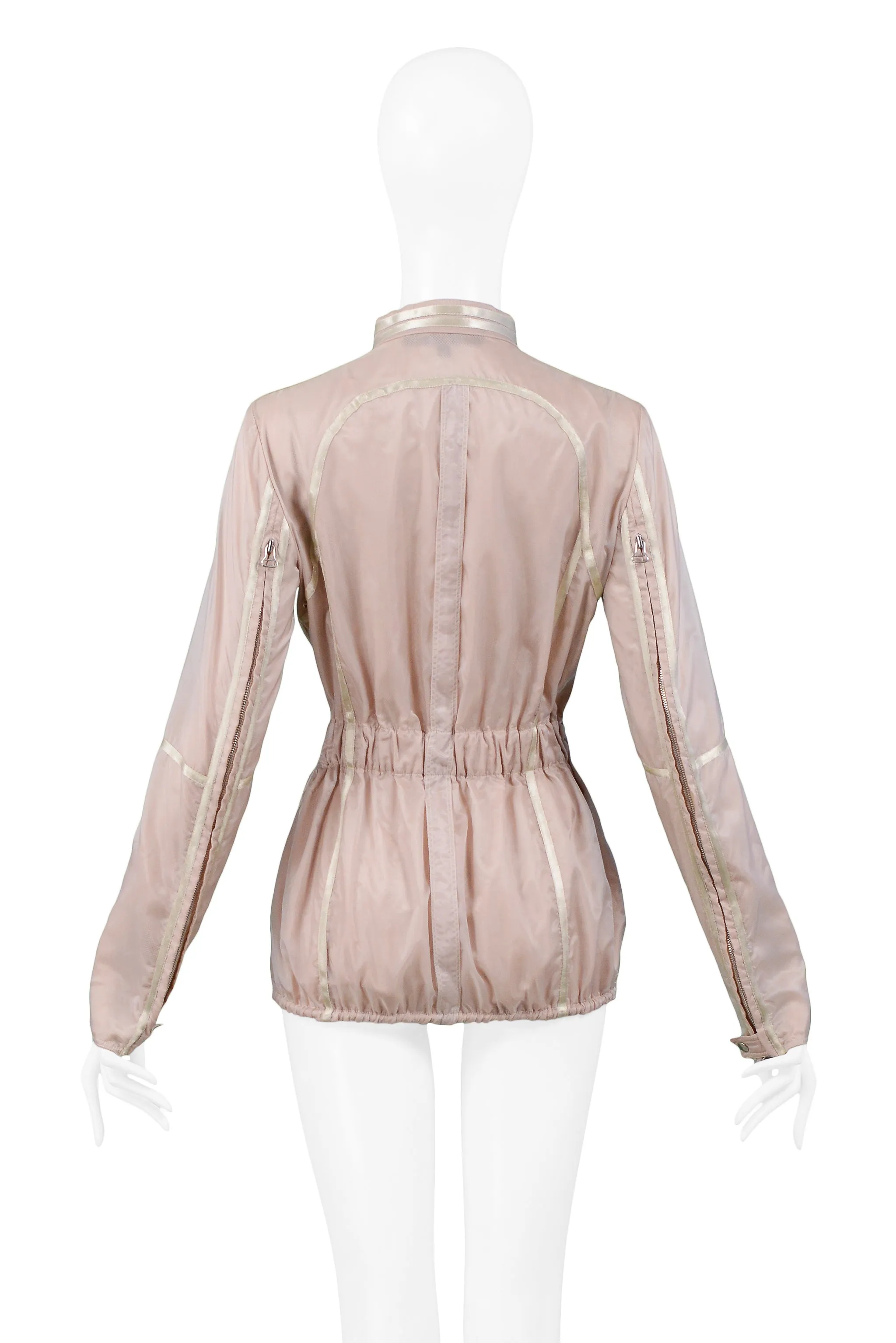 GIANFRANCO FERRE PINK NYLON WINDBREAKER JACKET 2005