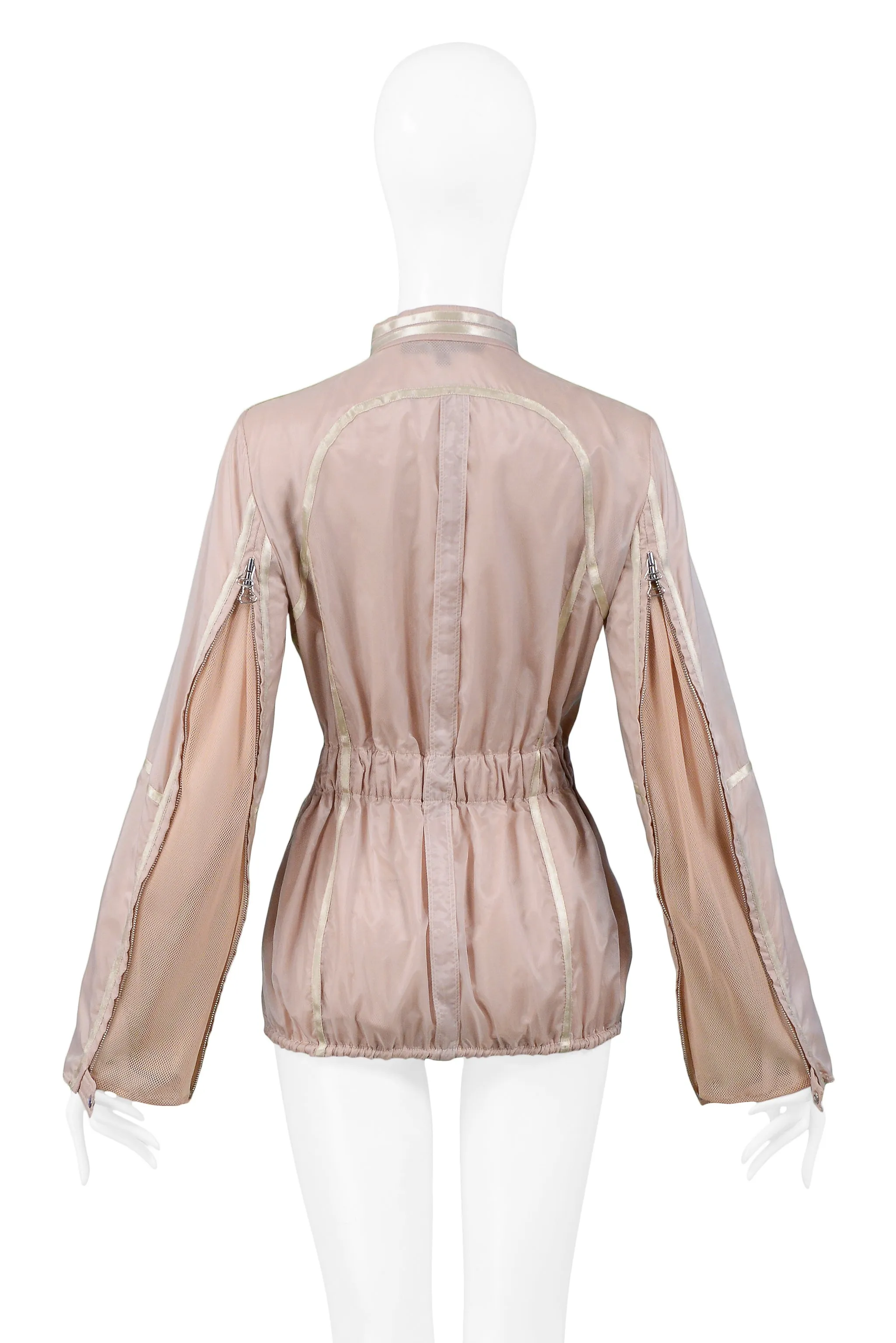 GIANFRANCO FERRE PINK NYLON WINDBREAKER JACKET 2005