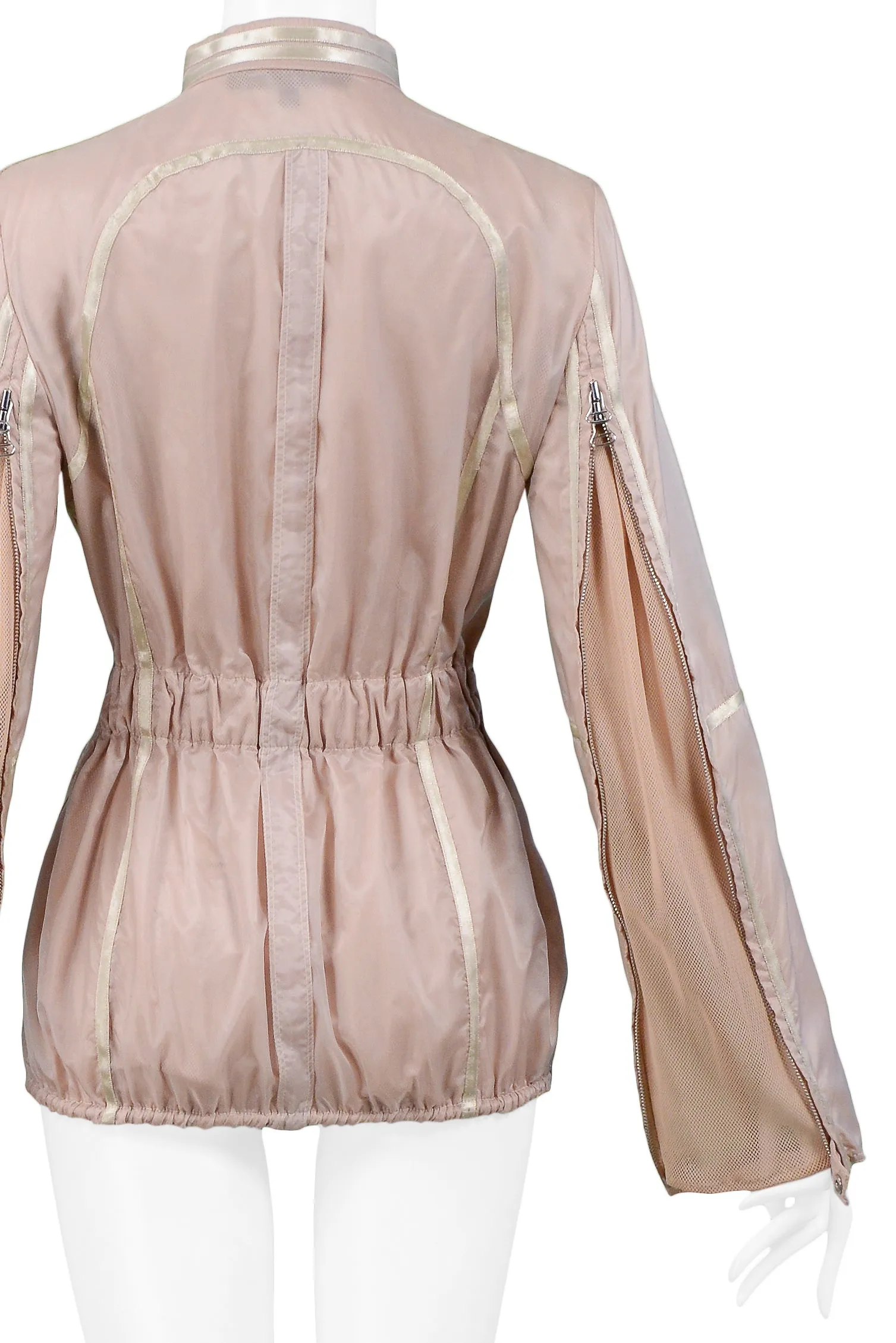 GIANFRANCO FERRE PINK NYLON WINDBREAKER JACKET 2005