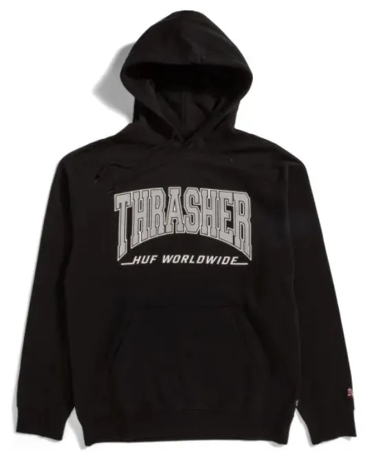 Huf x Thrasher Bayview Hoodie / Black