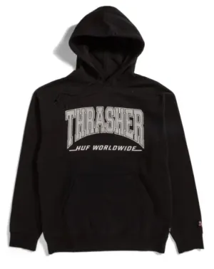 Huf x Thrasher Bayview Hoodie / Black