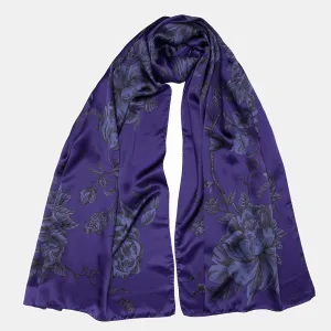 Isabella - Silk Scarf/Shawl - Indigo Blue