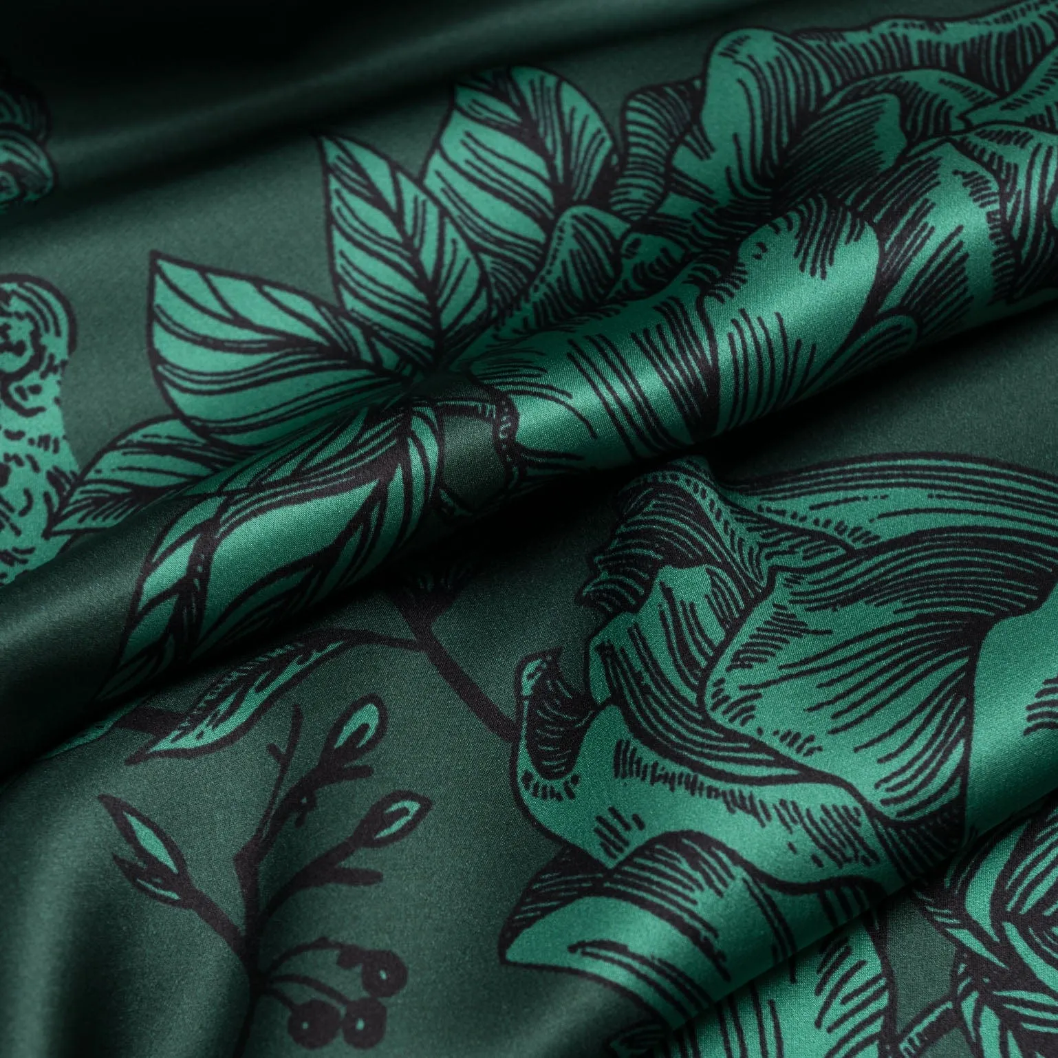 Isabella - Silk Scarf/Shawl - Malachite Green
