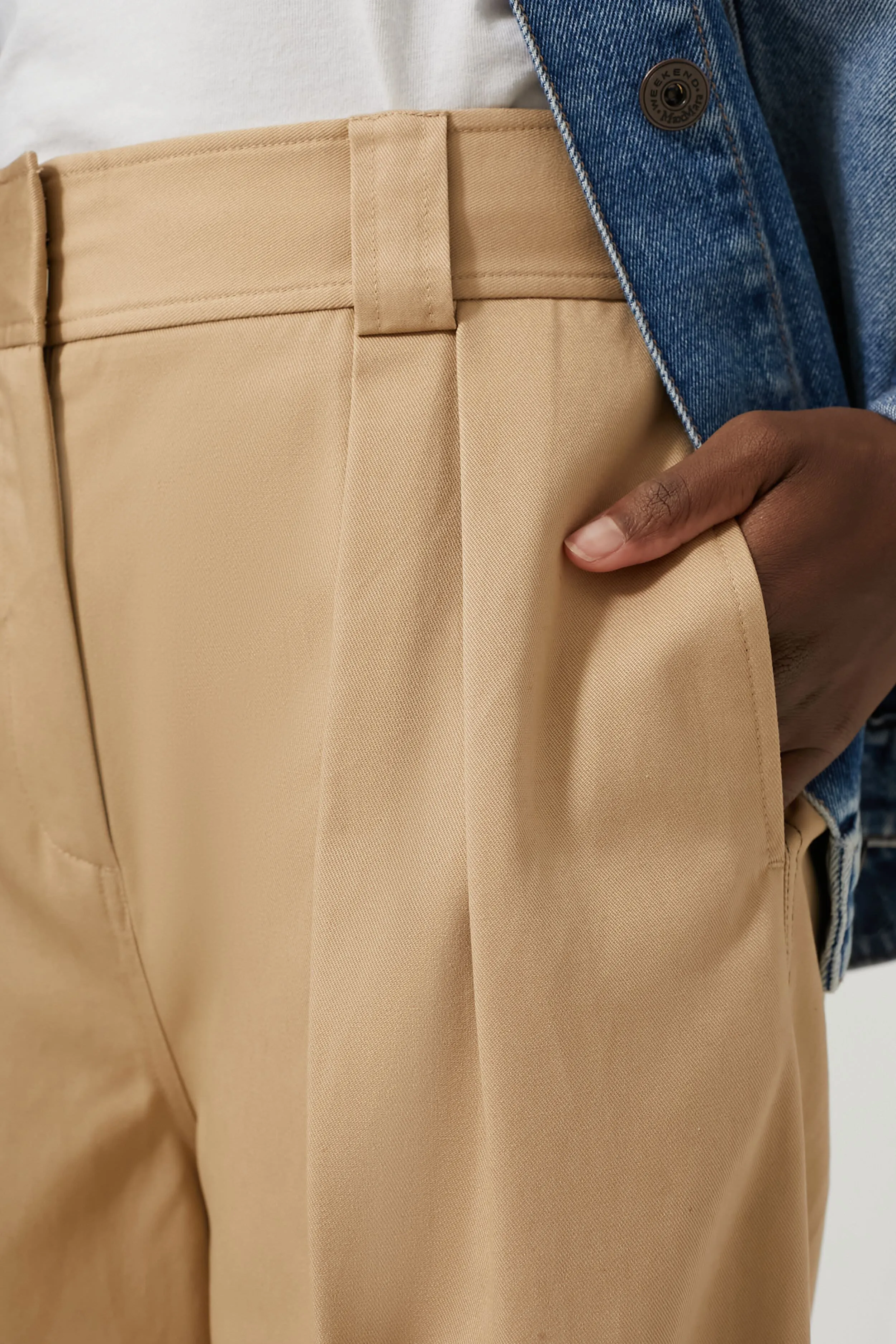 Khaki Argo Wideleg Trouser