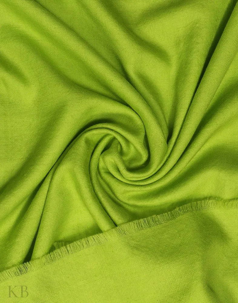 Lime Green Plain Cashmere Pashmina Shawl