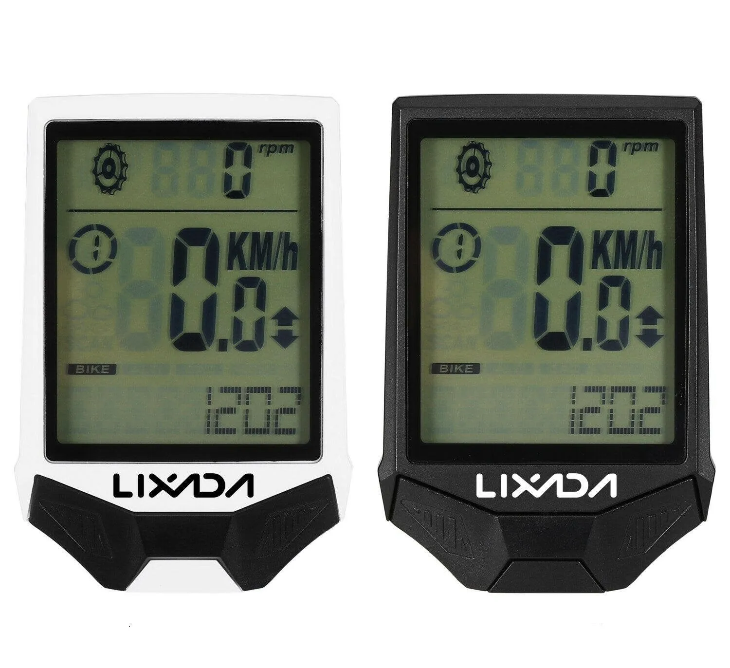 LIXADA XH-BC335-LCD Wireless Bike Computer with Heart Rate Sensor Backlight Display Multifunction Rainproof Cycling Speedometer