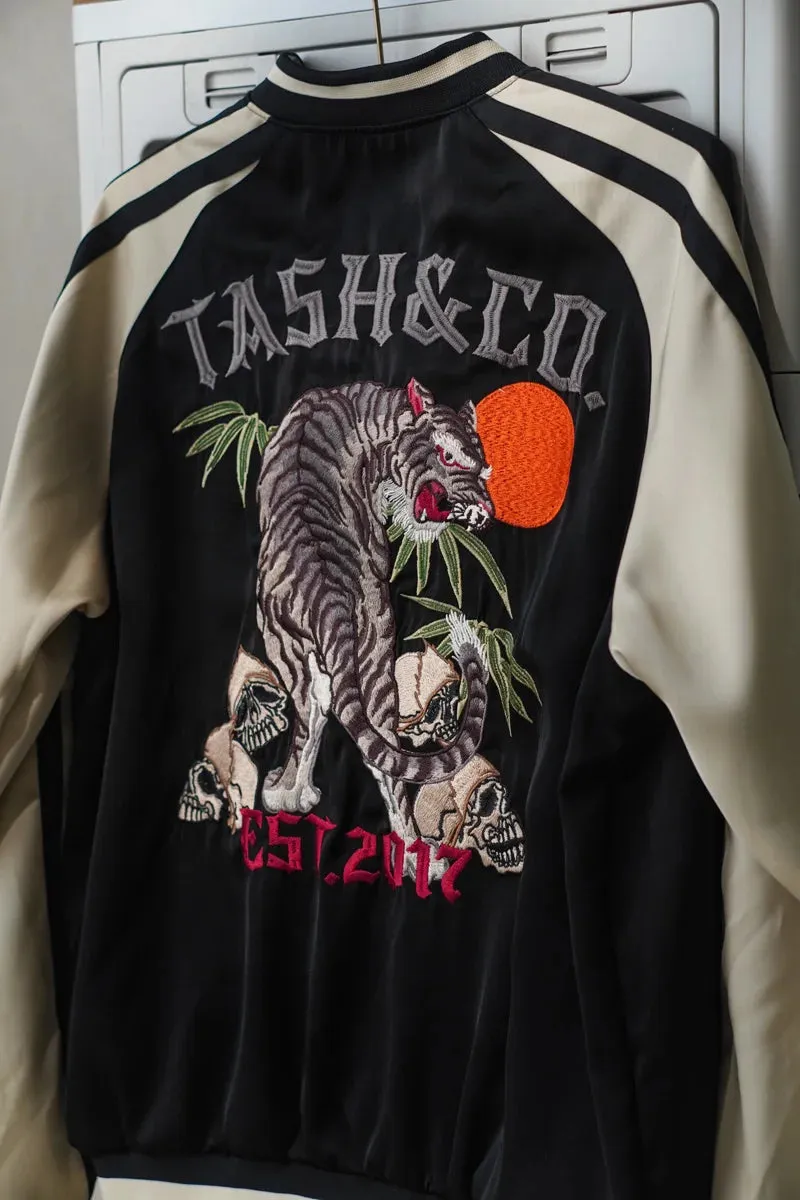 Men's Sukajan Bomber Jacket Tiger Embroidery