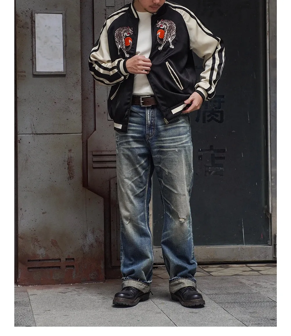 Men's Sukajan Bomber Jacket Tiger Embroidery