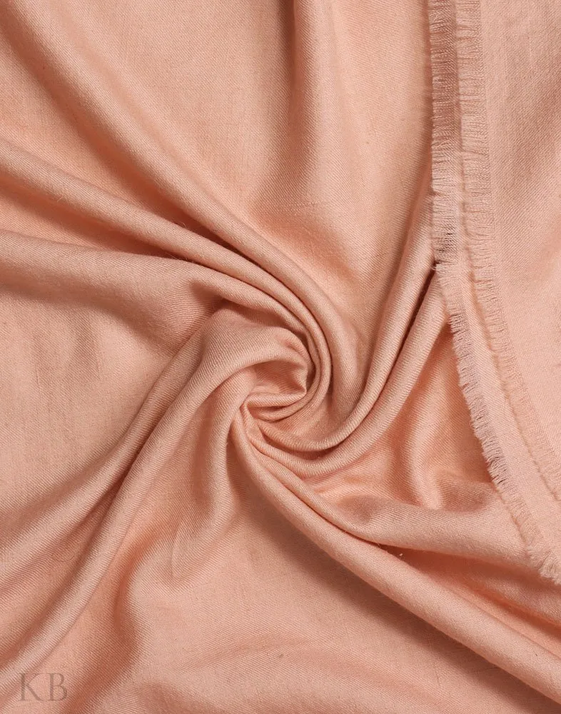 Mute Peach Solid Cashmere Pashmina Shawl