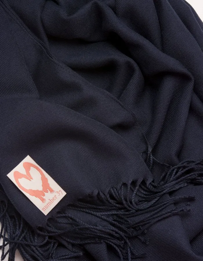 Navy Blue Wedding Pashmina
