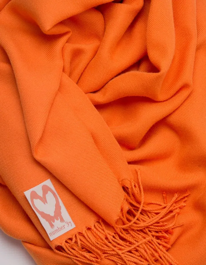 Orange Wedding Pashmina