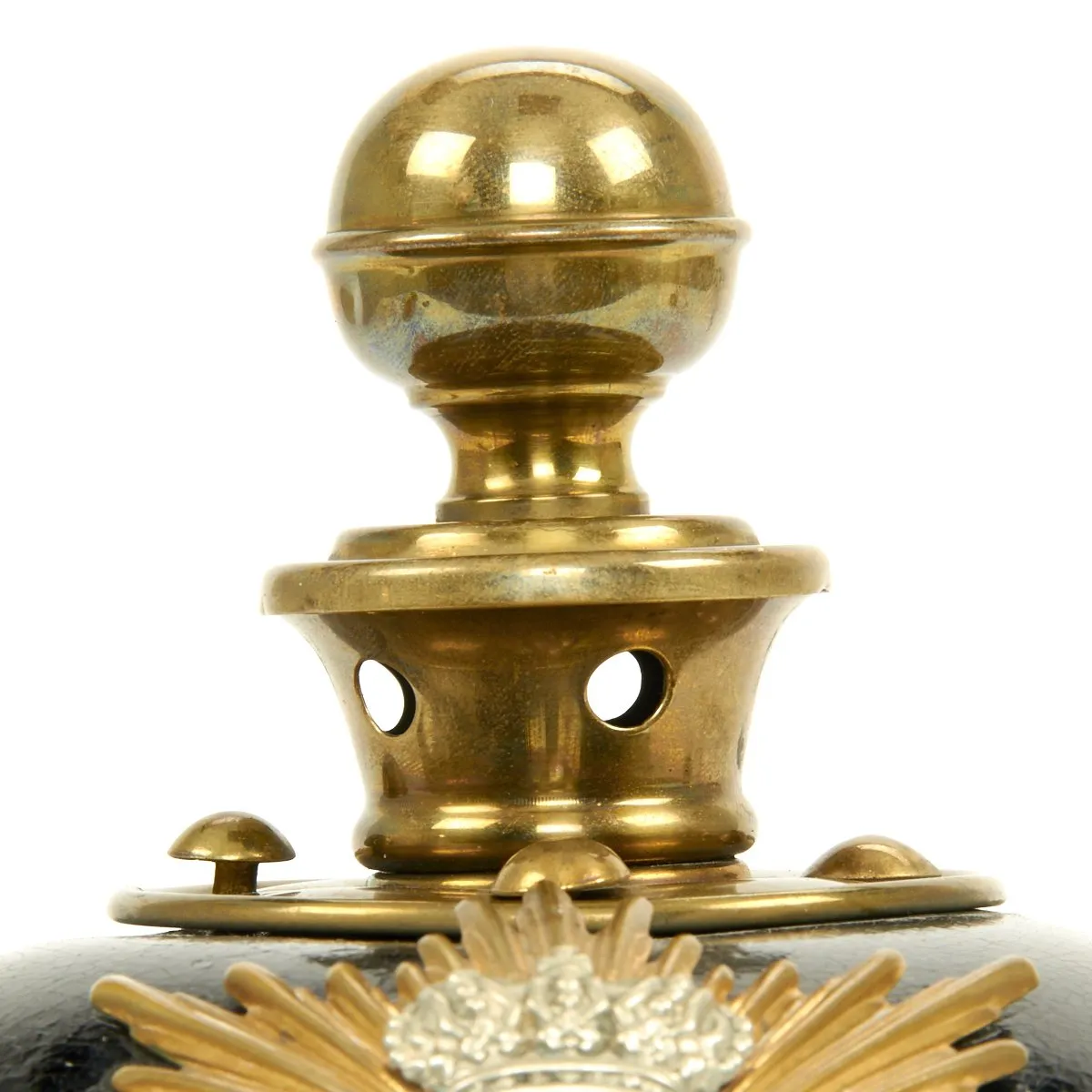 Original German WWI Saxon Model 1897 Foot Artillery Pickelhaube Kugelhelm Helmet - Dated 1912